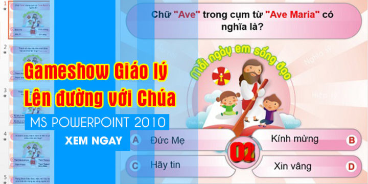 Gameshow giáo lý cuộc thi lên đường với chúa 720x360